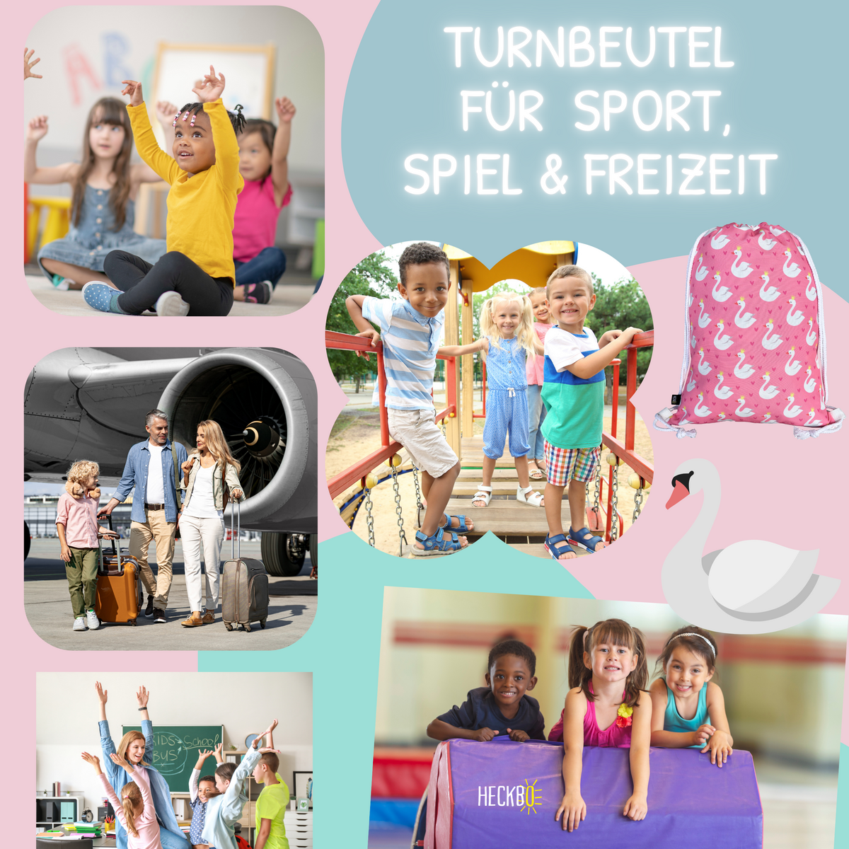 Gym Bag Swan voor kinderen