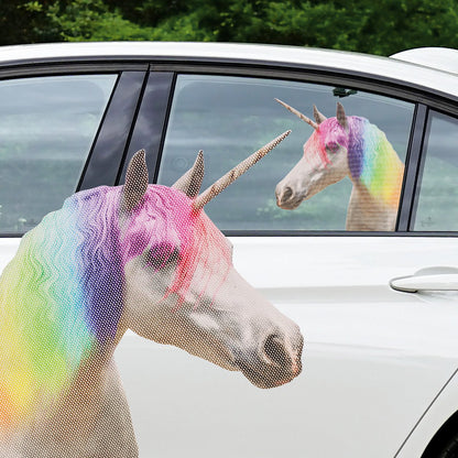 Ride With Unicorn - Raamsticker "Unicorn"
