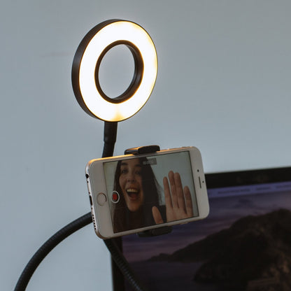 Vlogging Light - LED Selfie Ring Light met Smartphone Houder