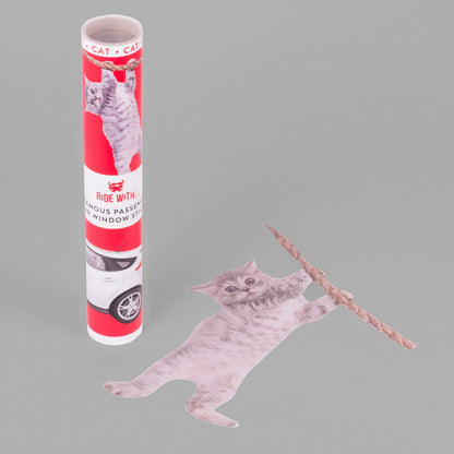 Rit Met Hangende Kat - Raamsticker "Kat"