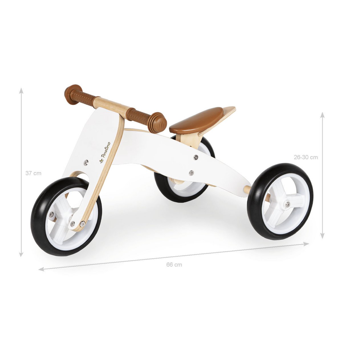 Mini driewieler "Charlie", wit/natuurlijk