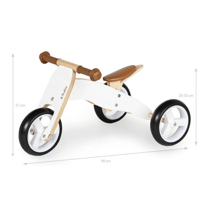 Mini driewieler "Charlie", wit/natuurlijk