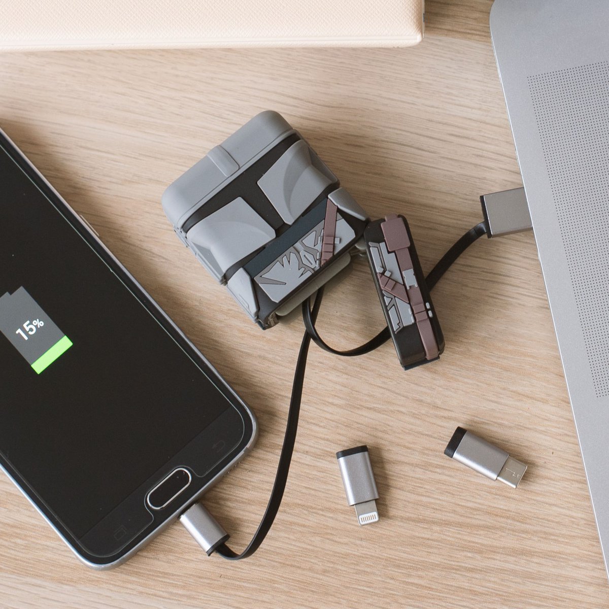 PowerSquad - Flip intrekbare kabel "The Mandalorian"