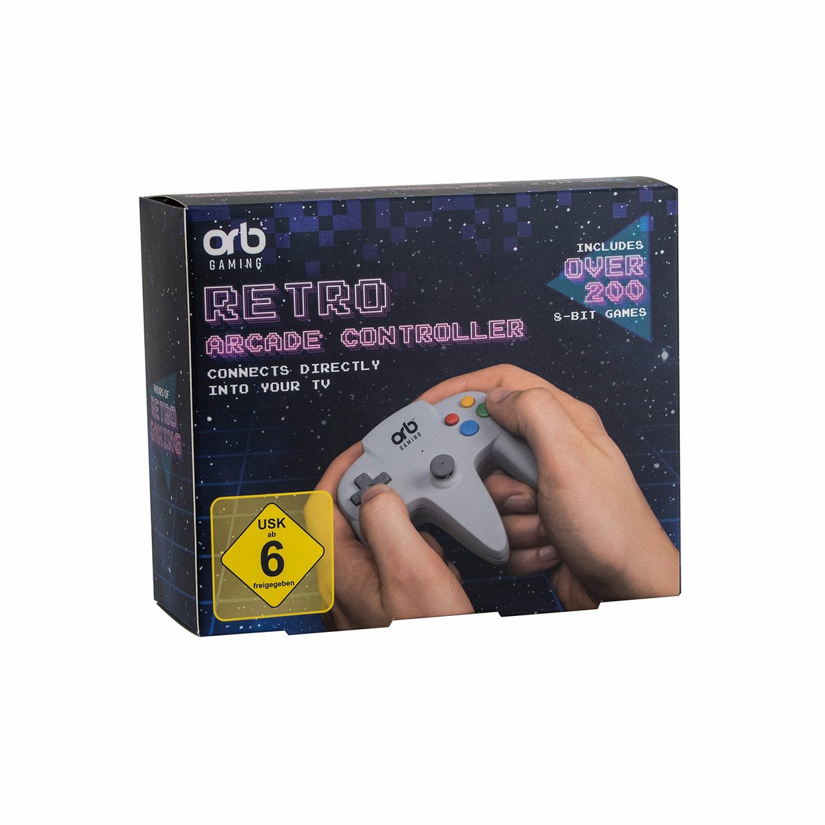 ORB - Retro Arcade Games TV Controller grijs -incl. 200x 8-bits spellen