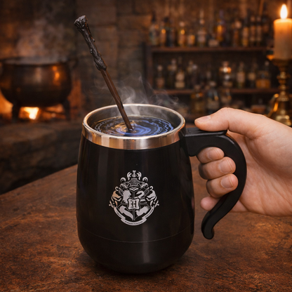 Harry Potter - zelfroerende beker met toverstaf 350 ml