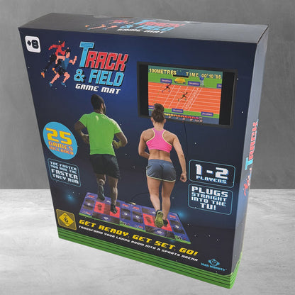 Mad Monkey - Retro Track and Field Mat voor 2 spelers inclusief 25x 8-bit games